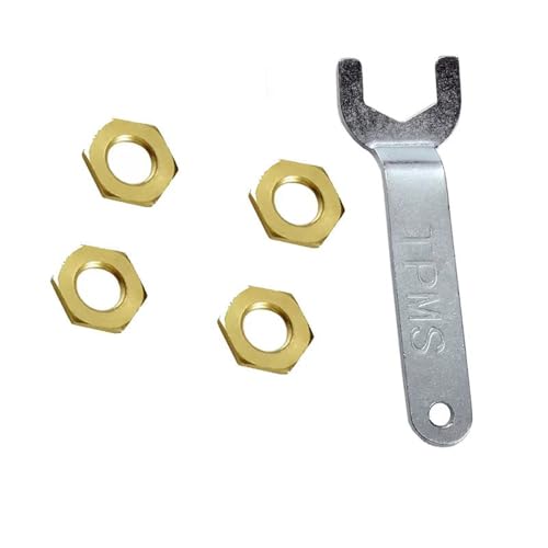 TPMS Service Pack Set with Nut Mounting Wrench Anti-Thief Nuts Tool Repair Kit for Tire Pressure Monitoring System External Sensors Tire Pressure Monitor TPMS Sensor