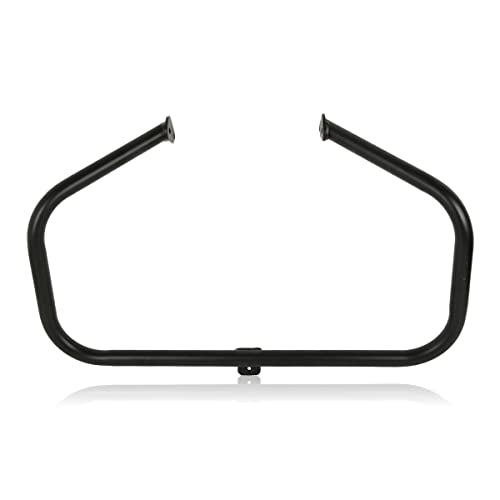 TCT-MOTORPARTS 1 1/4" Highway Engine Guard Crash Bar/Footpeg Mount Fit For Harley Touring Street Glide Electra Glide FLHT Road King 1997-2008 - color: Black Engine Crash Bar+Footpegs #1