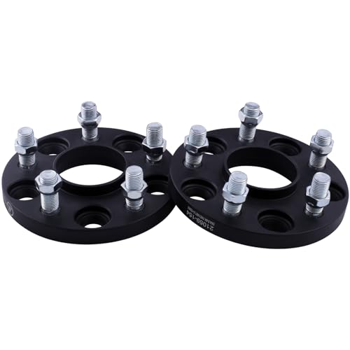 Black Forged 5x4.5 Hubcentric Wheel Spacers 20mm with 12x1.5 Studs 67.1mm Hub Bore Compatible with Jeep Hyundai-Mazda-Mitsubishi 5 Lug 5x114.3 for Compass Patriot Genesis Tucson - Pack of 2 - size: 20MM-Pack of 2