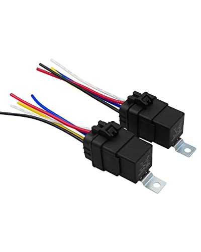 5 Pin Trim Tilt Relay Plug Socket 12V 80A, Replace 7493 119-7493, 2Pcs