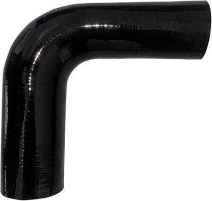 2.5"-2.75" 90 Degree Reducer Silicone Elbow Coupler 8" Leg Length - size: ID: 2.5" to 2.75" (63mm to 70mm)