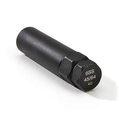 Steelman Pro 6-Spline 45/64-Inch Socket-Style Locking Lug Nut Key, Removes Spline-Style Aftermarket Lug Nuts, Durable, Thin-Walled - size: 45/64