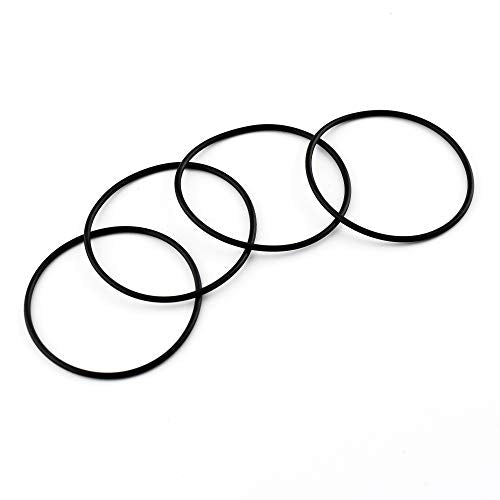 RTRHINOTUNING 50mm(1.97in) Black Wheel Center Cap Rubber O-Rings Set of 4 for Caps with 50-100mm Clip to Clip Diameter