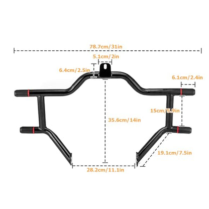 Mofun Engine Guard Crash Bar Fit for Harley Touring 2009-2023, Gloss Black - size: 09-23