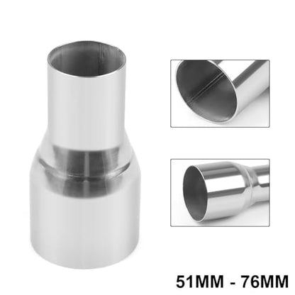 YSIL 2" OD to 3" OD Exhaust Pipe Adapter Reducer Stainless Steel 2PCS - size: 2" OD to 3" OD