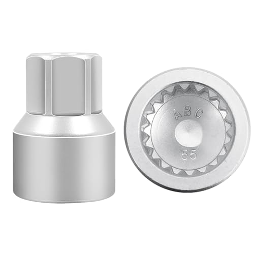 ABC-55 19Pt Outer Ring 4mm Wheel Locking Nut Key for Porsche VW - color: ABC-55 Outer ring thickness: 4mm