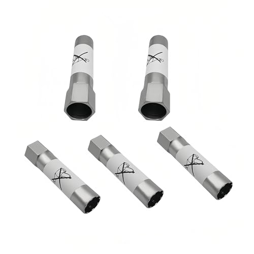 5Pcs 8-Point Splined Lug Nuts, 13/16" Hex Drive Socket Tool