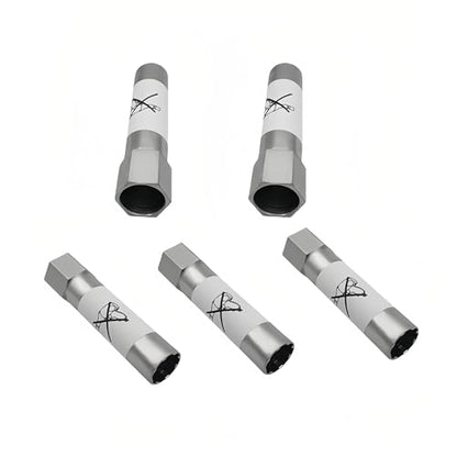 5Pcs 8-Point Splined Lug Nuts, 13/16" Hex Drive Socket Tool