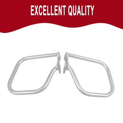 Saddlebag Guard Crash Bars Engine Guard Protector Replacement for BMW K1600GT K1600GTL K1600 GT K1600 GTL 2011-2025 Highway Bars Protector (Front and Rear, Sliver) - size: Front and Rear