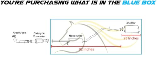 Exhaust Resonator Muffler Kit for 1997-2001 Honda CR-V 2.0L