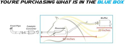 Exhaust Resonator Muffler Kit for 1997-2001 Honda CR-V 2.0L