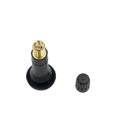 10PCS TPMS 20008 Tire Valve Stem Snap-in Rubber Tubeless Tire Pressure Sensor Valve Stem Brass Compatible with Buick Chevy Dodge Ford Jeep Enclave Escalade Avalanche Sierra Replace 20008 20018 - size: TPMS 20008-10pcs