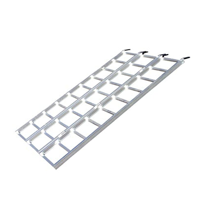Yutrax 78-inch Tri-Fold XL Aluminum Truck, UTV/ATV Loading Ramps - 1750lb Capacity , silver -TX104 - size: 78-Inch Tri-Fold, 1750 lb. Load Capacity