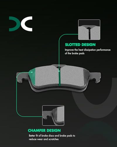 SCITOO Brake Kits 4pcs Brake Discs Rotors and 8pcs Ceramic Brake Pads - size: 34231+D939 & 34232+D1060 [4+8PCS]