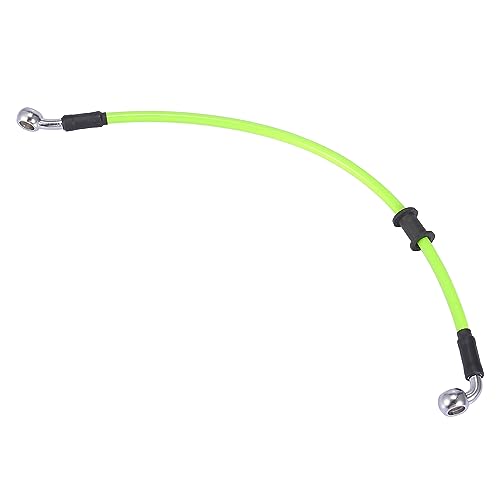 Motoforti Universal 40cm 15.75" Motorcycle Brake Clutch Oil Hose Line Pipe Hydraulic Reinforced Stainless Steel Braided Green - color: Green, size: 16 Inch