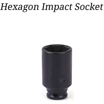 1/2 Inch Driver Impact Socket 18mm Hub Nut Hexagon Ratchet Wrench Socket 8cm Height For Ratchets Air Pneumatic Wrenches - size: 18mm
