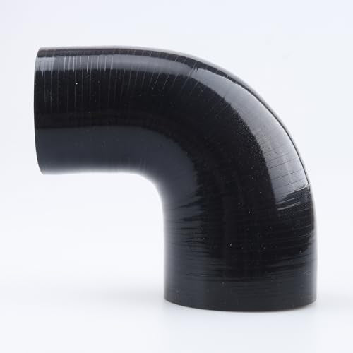 AC PERFORMANCE ID 2.75" to 2.25" 90° Degree Elbow Silicone Hose Reducer Black - color: Black, size: ID 2.75" to 2.25" (70mm to 57mm)