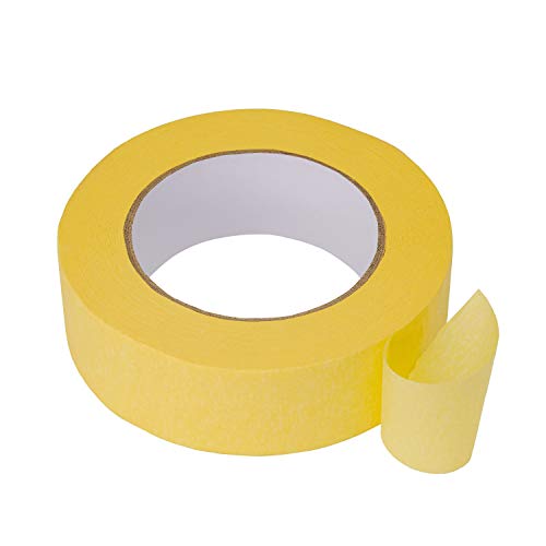 Lichamp 36mm x 55m Yellow Automotive Masking Tape for Painting, Auto Body Yellow Painters Tape for Car Detailing, 1.4 inch x 60 Yards - size: 1.42 inches