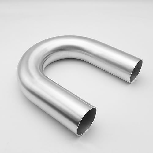 AC PERFORMANCE 2" 180° Degree Aluminum Elbow Intercooler Air Intake Tube - color: Silver 180, size: 2" (51mm)