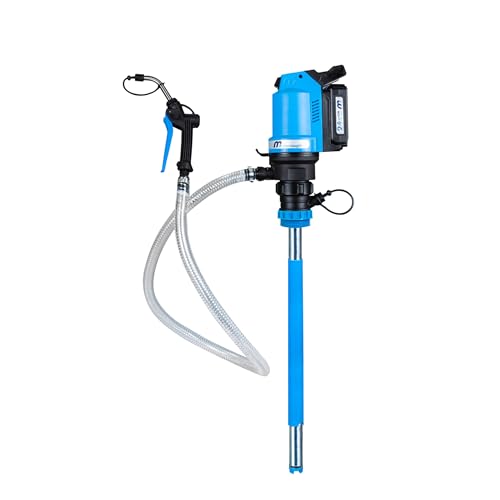 Macnaught BOP Battery Operated Oil Pumps - 16 to 55 Gallon, 5FT Hose, On-Demand Nozzle – for Oil, ATF, Coolant, Hydraulic Fluids – 2 Years Warranty (16-55 Gal Complete Starter Kit) - style: 16-55 Gal Complete Starter Kit