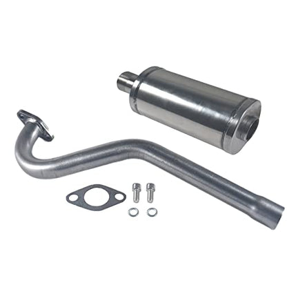 Exhaust With Muffler for Coleman CT100U Mini bike - color: Silver, size: Exhaust Pipe With Muffler