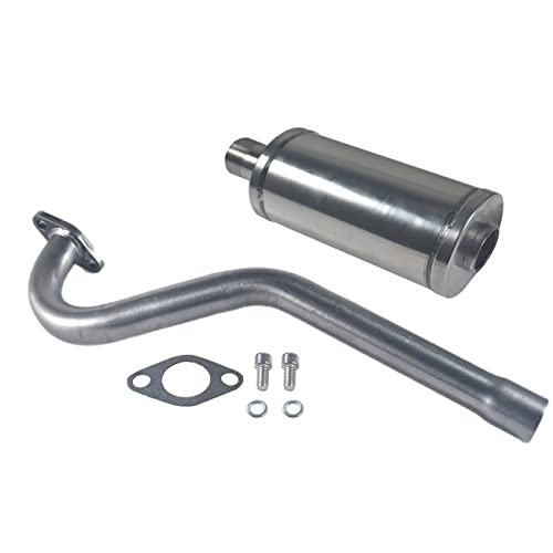 Exhaust With Muffler for Coleman CT100U Mini bike - color: Silver, size: Exhaust Pipe With Muffler