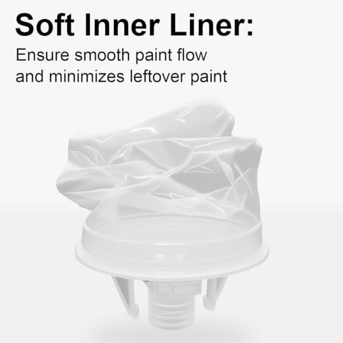 Paint Spray Gun Disposable Cups System 180ml (6oz) with Lids Liners - size: 6 Ounce Kit (180ml)