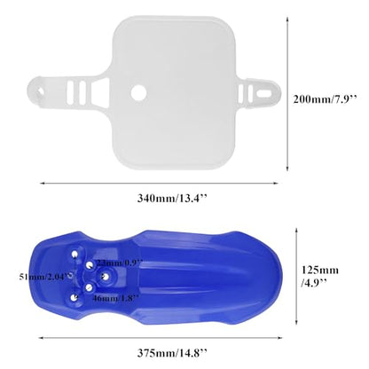 PRO BAT 7 PCs CRF50 Plastic Fender Kit XR50 Fairing Fender Kit Motorcycle - color: White, Blue