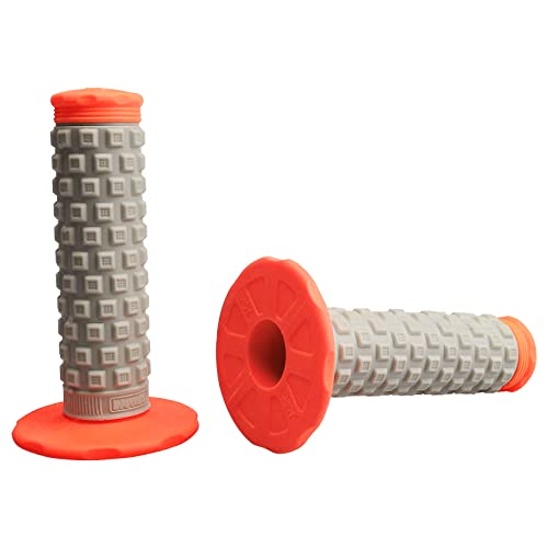 Motorcycle Grips 7/8" Dirt Bike Grip Pillow Top Grips Rubber Anti-Slip Universal Handlebar Racing Grip for Motocross ATV - color: Orange1