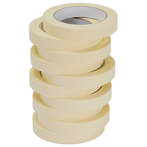 Lichamp Masking Tape 30 Pack General Purpose Beige White Color, 0.75 inch x 55 Yards x 10 Rolls (550 Total Yards), for Painting, Home, Office, School Stationery, Arts, Crafts etc. (3004) - size: 0.71 inch (Pack of 3)