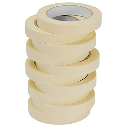Lichamp Masking Tape 30 Pack General Purpose Beige White Color, 0.75 inch x 55 Yards x 10 Rolls (550 Total Yards), for Painting, Home, Office, School Stationery, Arts, Crafts etc. (3004) - size: 0.71 inch (Pack of 3)