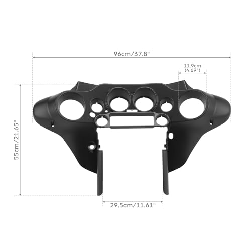 TCT-MT Speedometer Cover Inner Fairing Fit For Harley H-D Touring Electra Street Glide 2008-2013 Harley FLHX FLHTC FLHTCU Models 1996-2007 FLHT FLHTC FLHTCU FLHX - color: Black, size: Inner Fairing