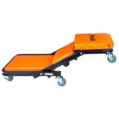 Pro-LifT Foldable Z Creeper 2-in-1 Rolling Car Creeper & Seat, 40" - color: Orange