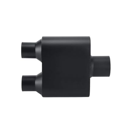 3 Muffler Single Chamber 3.0" Universal Mufflers Performance Race Exhaust Muffler 3.0 inch,Aggressive Sound,Black(3" center in/2.25" dual out/overall 13") - size: 3" center in | 2.25" dual out | Overall 13", style: Center in |Dual out