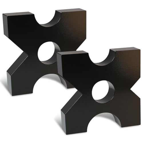 2 Pack Hydraulic Press Plates, 7" x 7" x 1" H Frame Thickened Arbor Press Plate, 20 Ton and 32 Ton Shop Metal Press Plates with 5 Notch