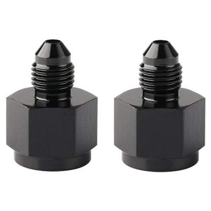 6AN Female to 3AN Male Flare Reducer Adapter Fitting Connector Aluminum Black, Pack of 2 - color: Black - 2pcs, size: 6AN Female to 3AN Male