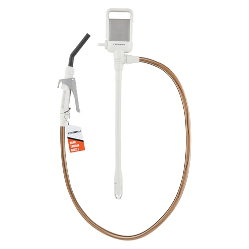 Deway Automatic Fuel Transfer Stick Pump with Hand Trigger & 59" PVC Hose - 2.6 GPM Battery Powered Gas Pump for Gasoline, Diesel, DEF, Agricultural Chemicals, Generators, Lawn Equipment - style: Hand Trigger Nozzle w/ PVC Hose