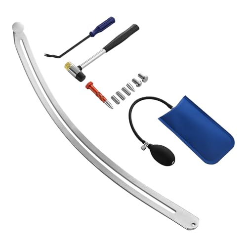 VEVOR Dent Puller Kit, Paintless Car Dent Removal Tool, Auto Fender Damage Repair Puller Lifter with Curved Rod, Crowbar, Rubber Hammer, Airbag, Detachable & Repair Pens, Replacement Heads Tools Kit