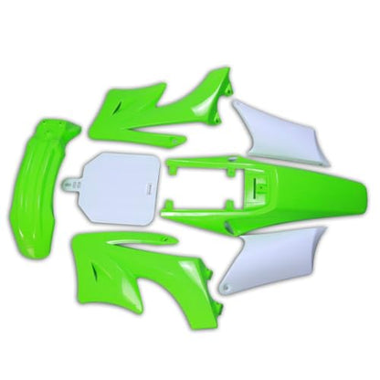 Plastic Fairing Kit Fender Parts & Seat for Apollo 110cc 125cc 150cc Pit Dirt Bike (Green) - size: Green