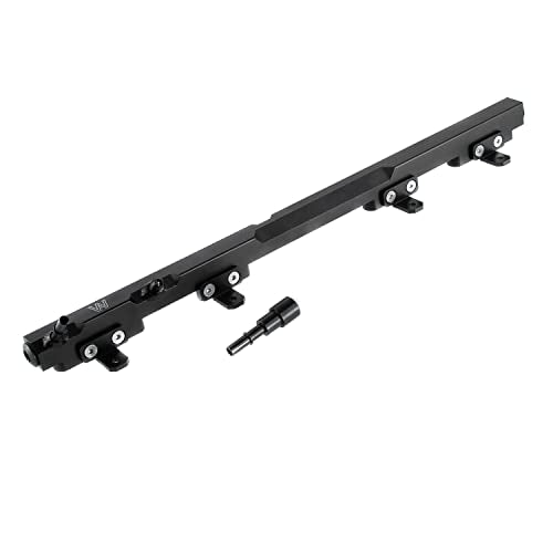 ALLOYWORKS Billet Aluminum Fuel Rail Fit Fit 1997-2001 Jeep Cherokee XJ Wrangler, Black