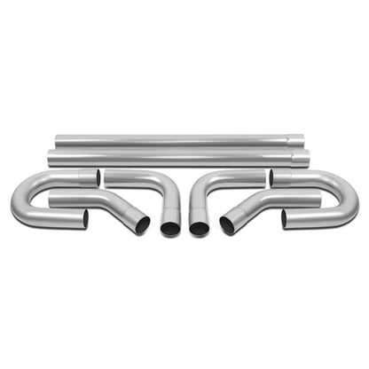 DNA MOTORING 8Pcs 3 Inches Mild Steel DIY Custom Exhaust Tubing Mandrel Bend Pipes Straight & U-Bend Kit, Universal Fit, ZTL-30RAW-8P - size: 3Inch, style: Mild Steel