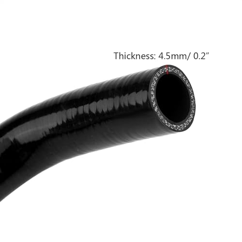 9pcs Silicone Auto Radiator Hose Kit, Coolant Pipe Car Radiator Hoses for D15 D16 SOHC EG/EK 1992-2000 (Black)