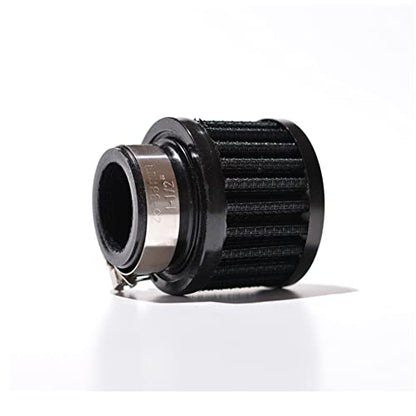 Intake Air Filter 1" Universal Auto Car Rubber End Clamp on 25mm Intake Air Filter Black