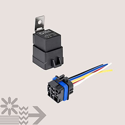 True MODS 1 Pack Bosch Style 5-Pin 12V Waterproof Relay Kit SPDT 30/40 Amp - size: 1 Pack