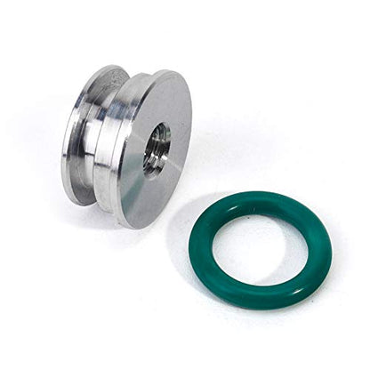 3mirrors UPGRADE Billet Aluminum Oil Diverter Barbell w/DOUBLE O-rings, Oil Tube Hold Down, Front Gallery Plug Compatible with GM LS Engines, Better Sealing