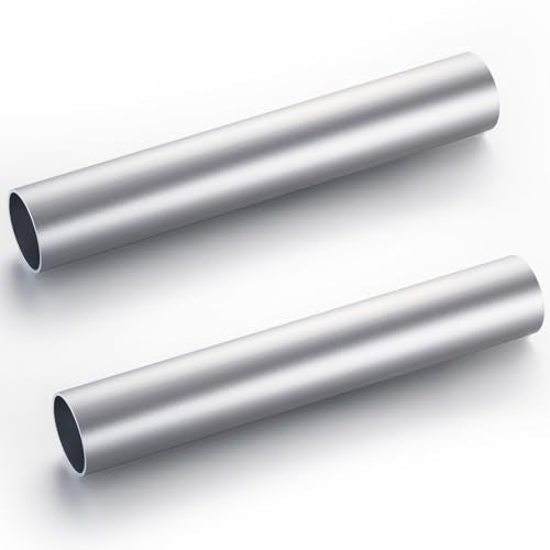 Hicarer 2 Pcs 2" (51mm) OD Straight Aluminum Pipe Tube - size: 2" (51mm) Od