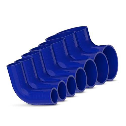 Endure 90 Degree Silicone Elbow Intake Hose 4-Ply, 2.5"(63mm) - Blue - color: Blue, size: ID - 2.5Inch(63mm)