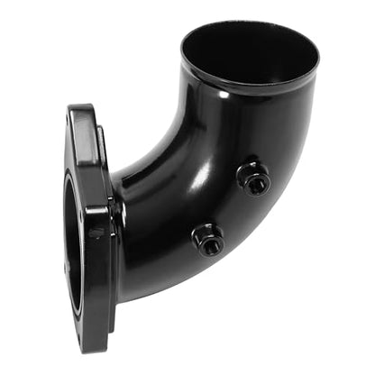 Turbo Air Intake Elbow Pipe Compatible with 03-07 F-250 F-350 F-450 - color: Black