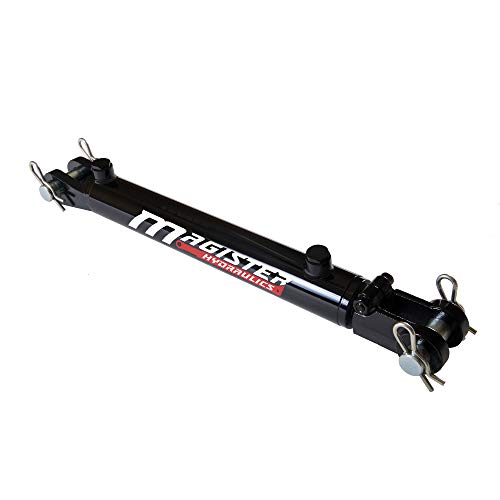 Hydraulic Cylinder 3" Bore x 12" Stroke, Welded Hydraulic Ram with Clevis Ends, Double Acting Hydraulic Piston 3500 PSI (WCL 3x12) - color: 12" Stroke, size: 3" Bore