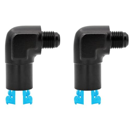 2 PCS MONOKING 8AN Male to 5/16" Female EFI Quick Connect Fitting 90 degree Push-On Adapter Connector Aluminum - size: 8AN to 5/16 NPT